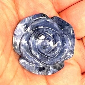 Sodalite Floral Carved Pendant